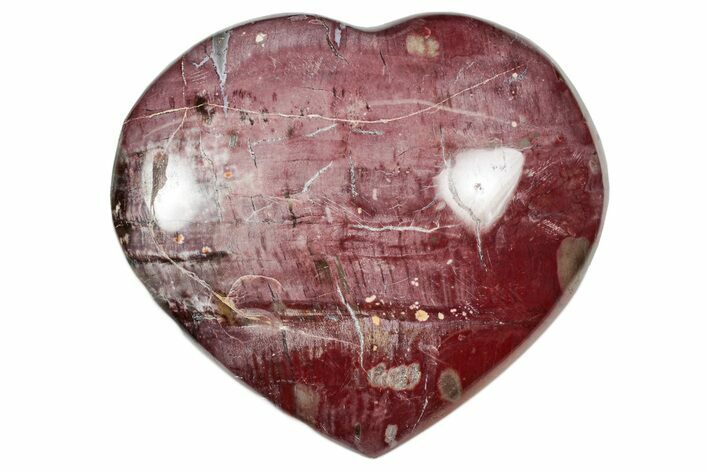 Polished Triassic Petrified Wood Heart - Madagascar #355586